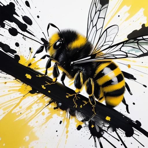 Ink-splatter bee