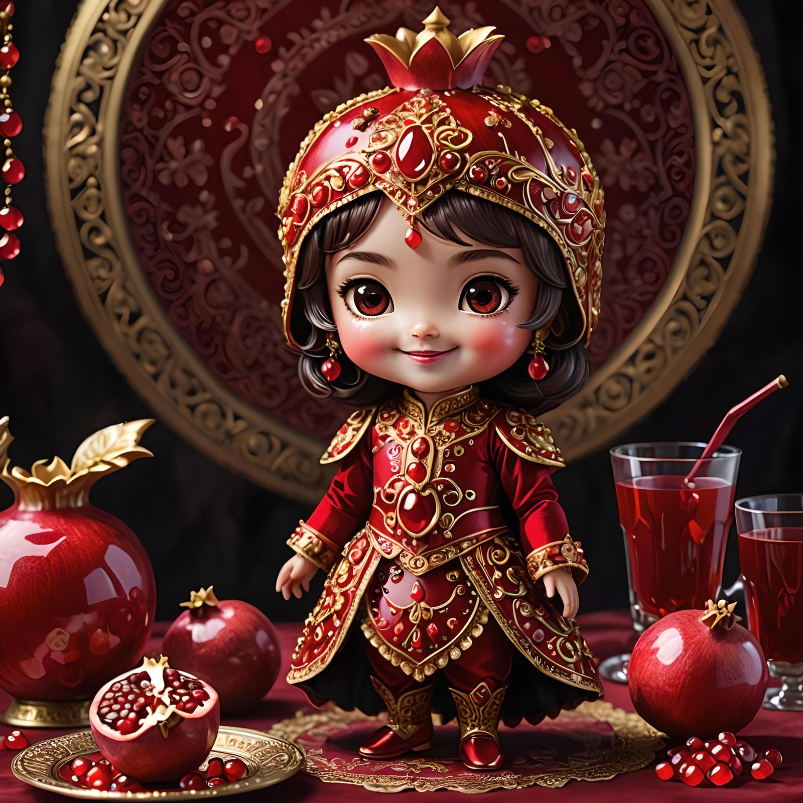 A Pomegranate Chibi Girl.