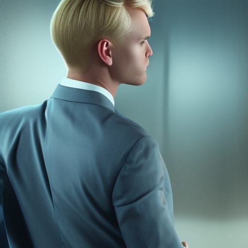 Blond Man in Suit: Digital Matte Painting
