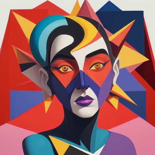 Cubist Tuesday in Geometric Fauvism Style