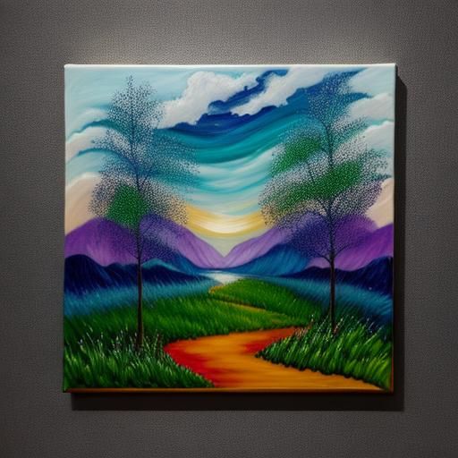 Impressionist Oil Painting with Textured Brushstrokes