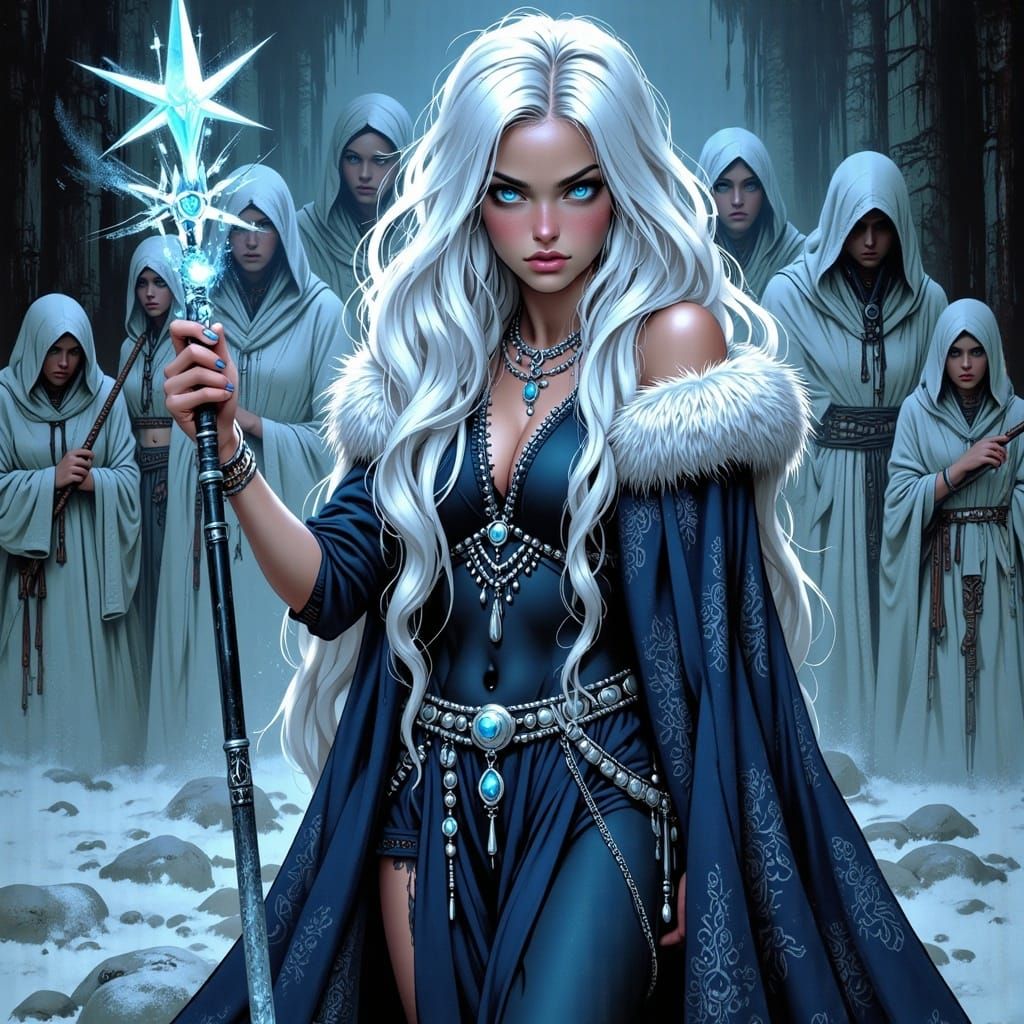 Ethereal Ice Queen Raises Frosty Spear
