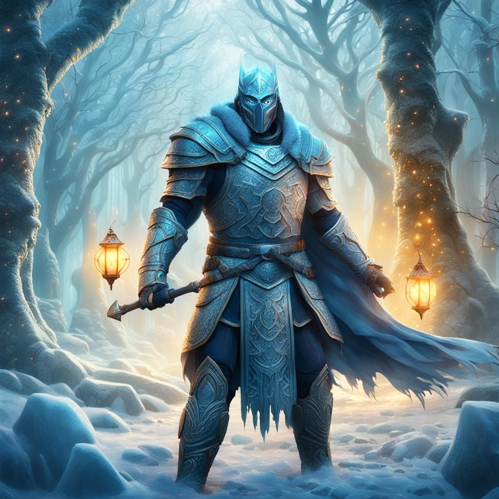 Subzero in Mystical Forest: Fantasy Digital Art