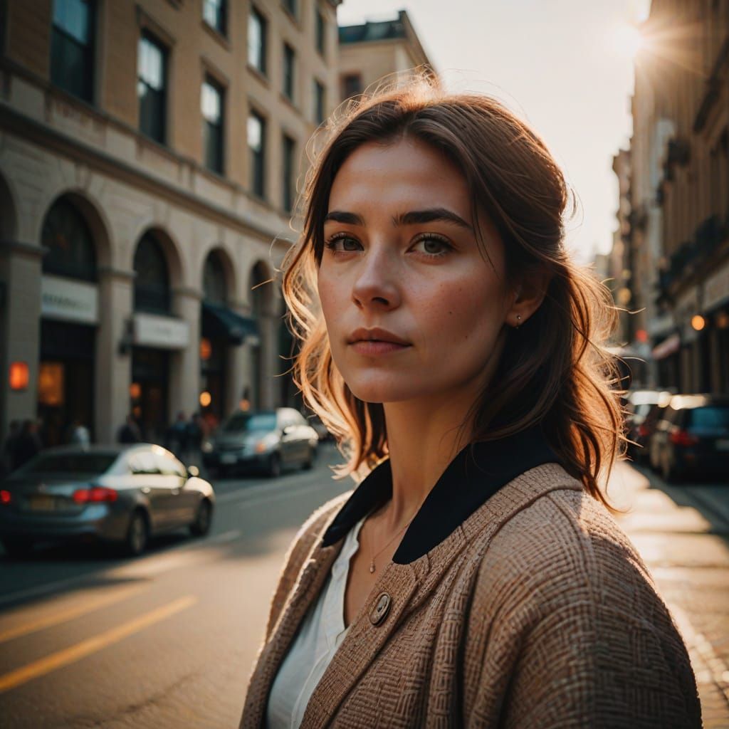 Elegant Portrait of a Woman in Soft Natural Light