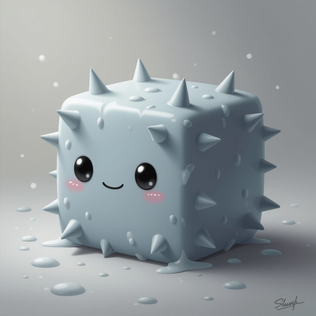 Cute Mystical Squishy Cube with Spikes