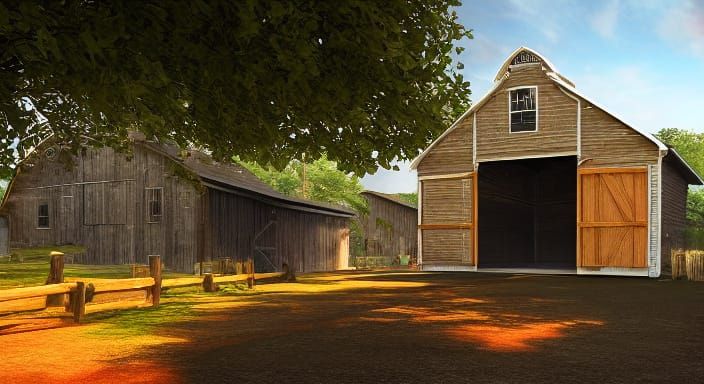 Vibrant Barn Door in Ultra HD