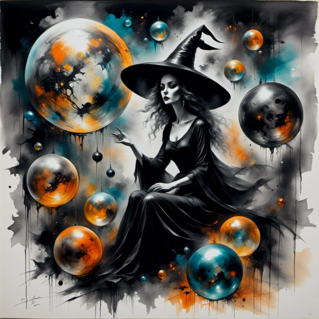 Levitating Balls    in Charcoal