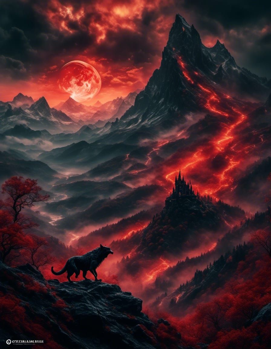 Dramatic Silhouette of a Mythical Monster