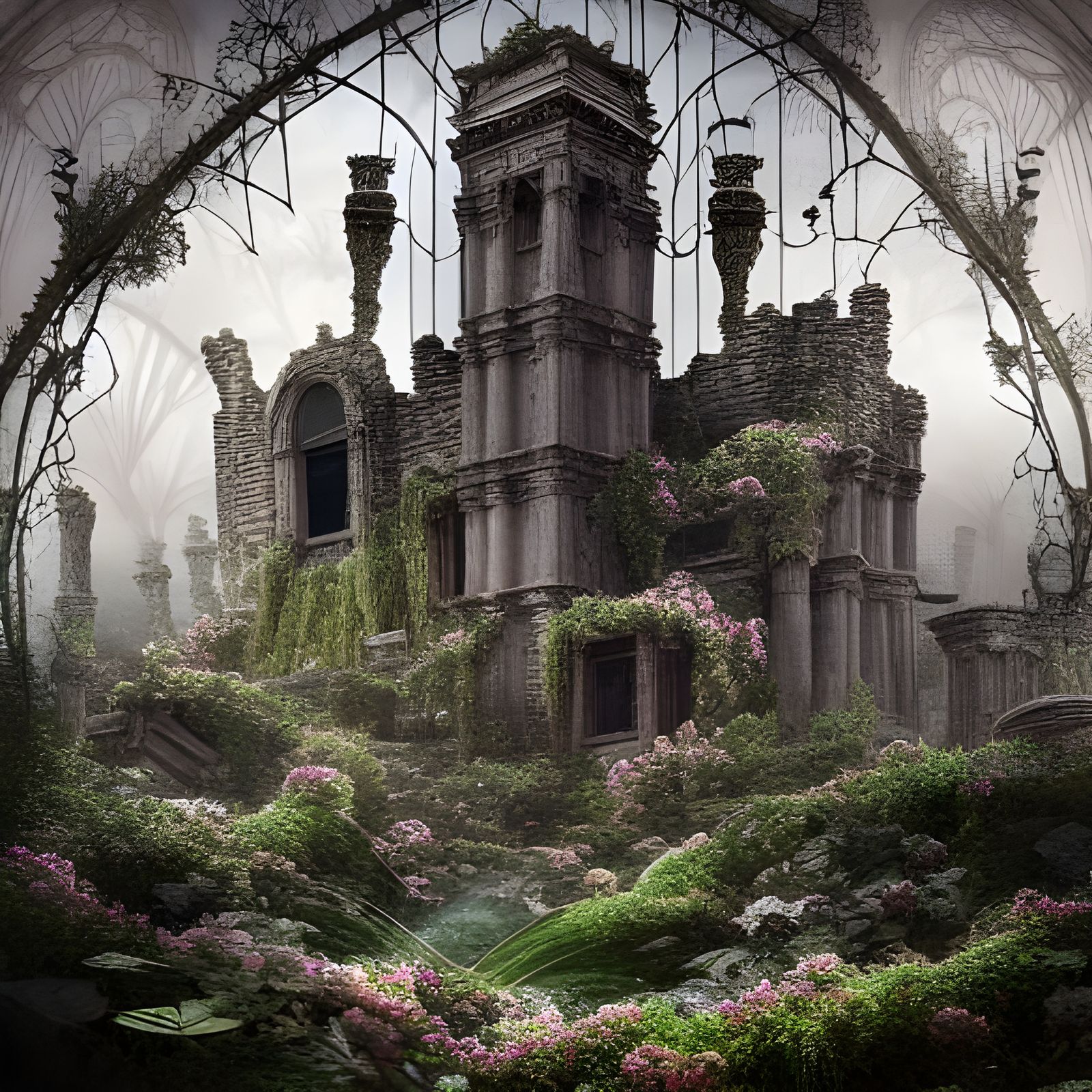 Fantasy Ruins: Hyperdetailed Digital Photoillustration