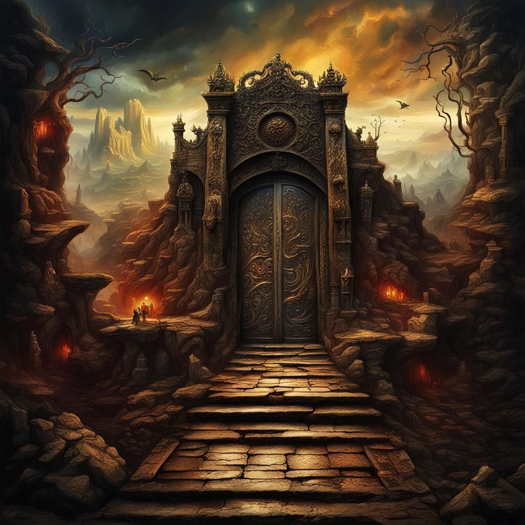 Narrow Gate and Broad Way: Fantasy Concept Art