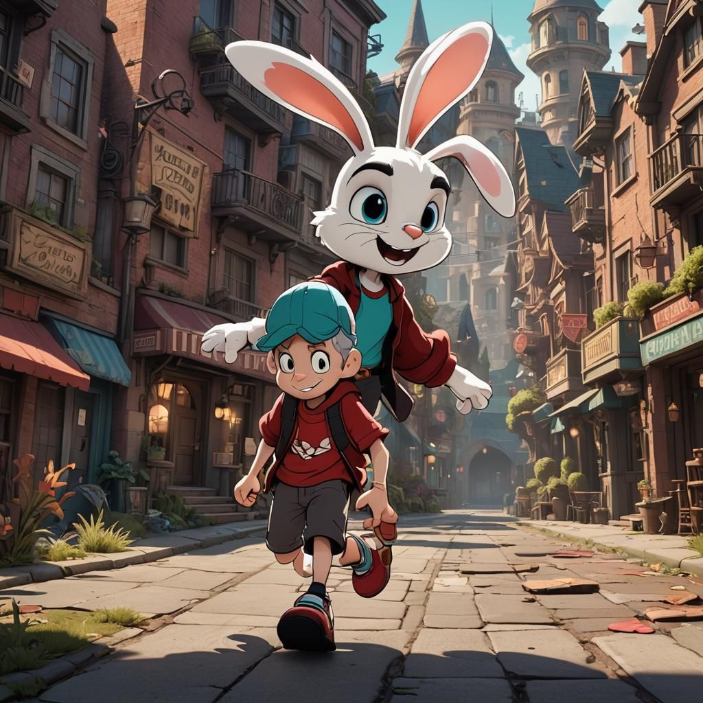 Lincoln Loud as Rabbit Cherub in Cherub Town