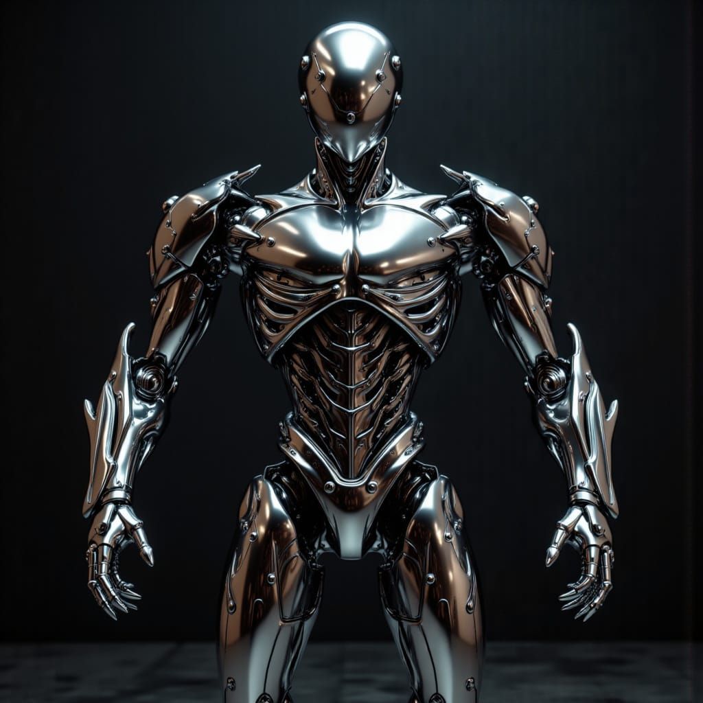 Futuristic Robot Commander in Sci-Fi Concept Art Style