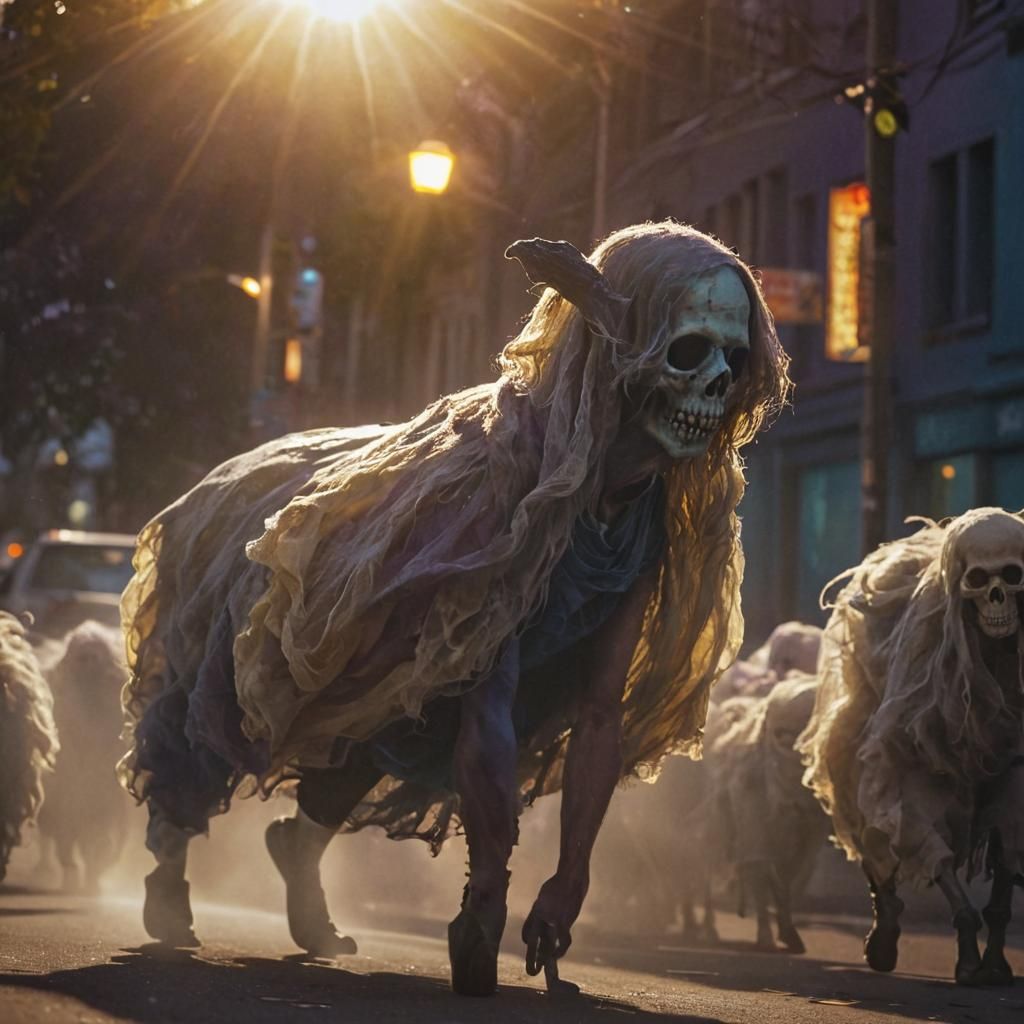 Ethereal Stalker: A Surrealist Vision of the Supernatural