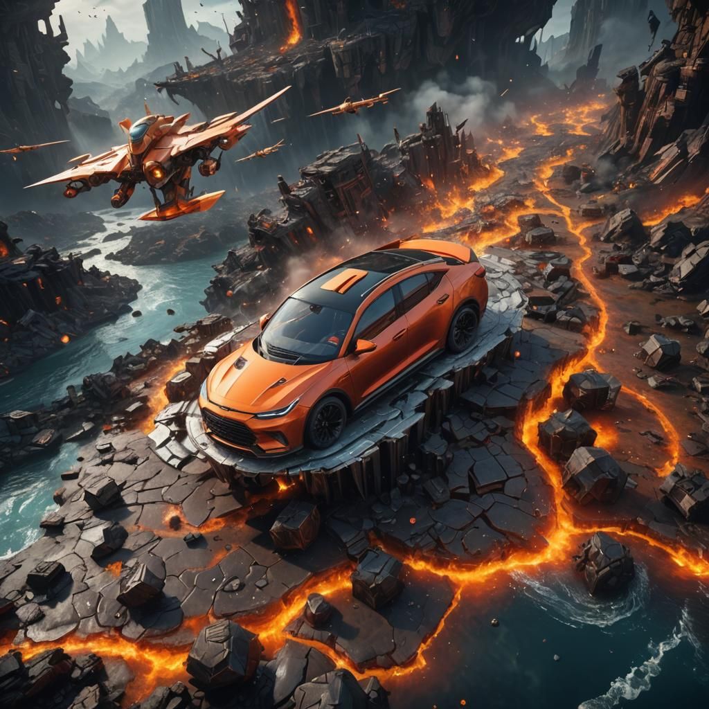 Abstracted Forms in Detailed Matte Painting