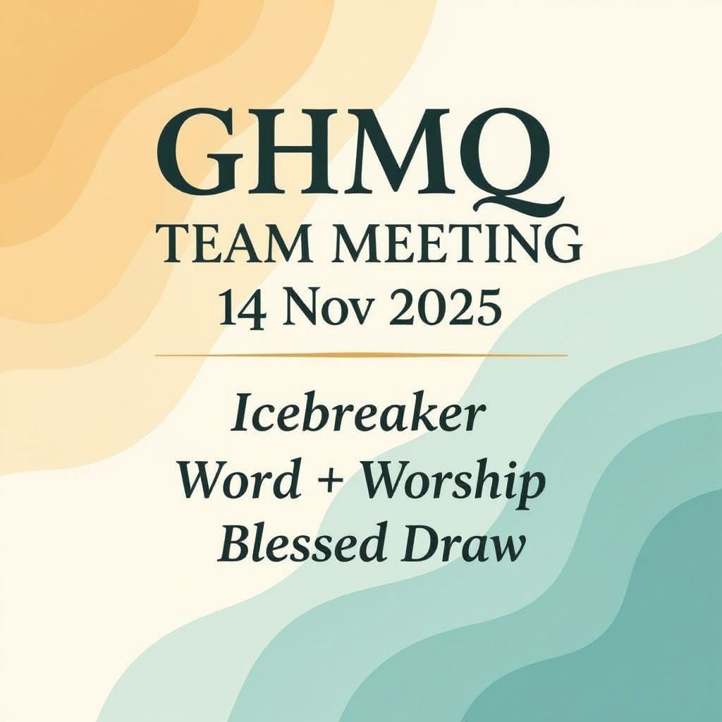GHMQ Team Meeting Poster Design with Program Highlights