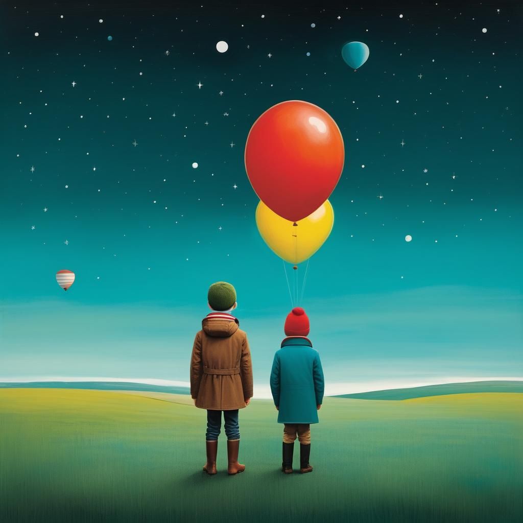 Evocative Illustration in Oliver Jeffers Style