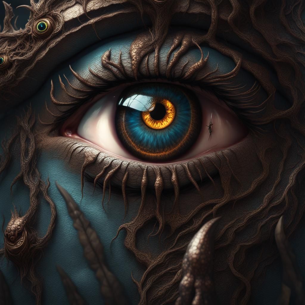 Eyes of Terror: Detailed Matte Painting in Deep Color