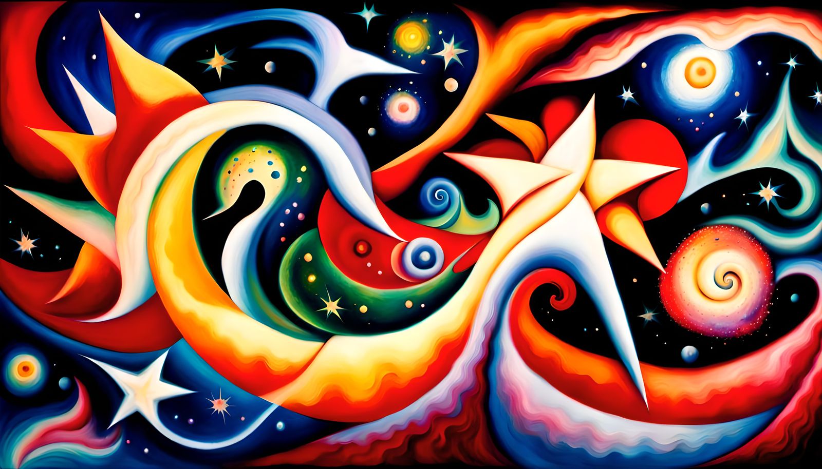 Stars Forming in Vivid Interstellar Maelstrom as Oil Paintin...