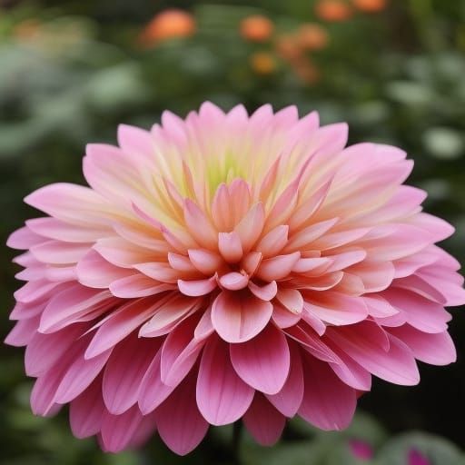 Dahlia Flower Portrait in Hyperrealistic Fantasy Style