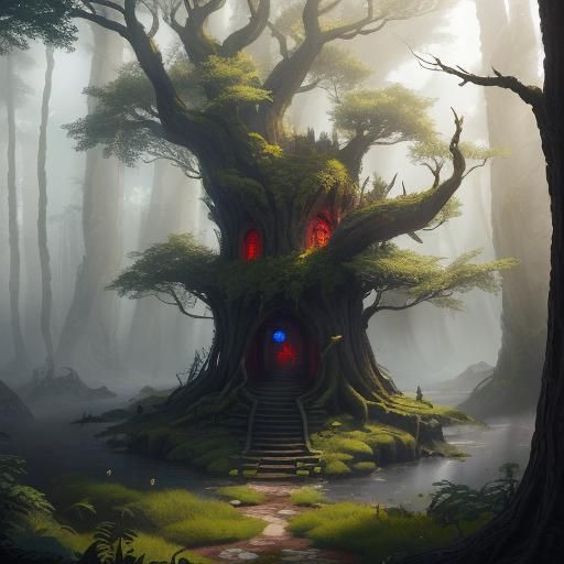 Mysterious Fox in Forest Concept Art