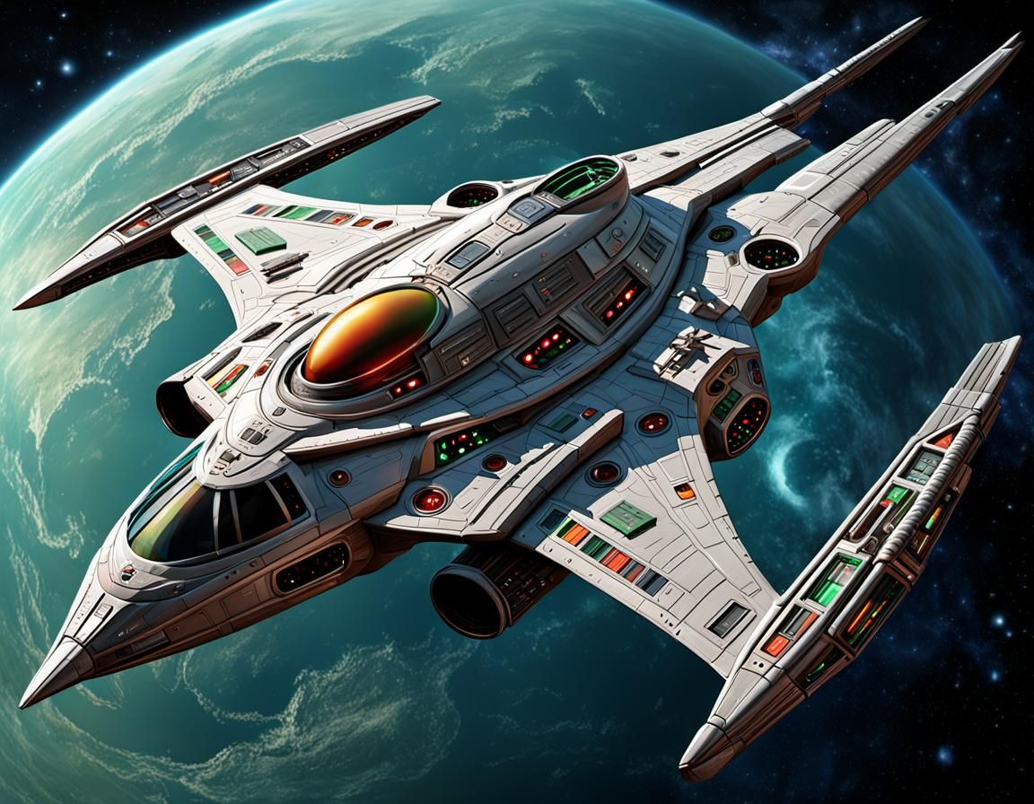 Klingon Bird of Prey in Federation Space