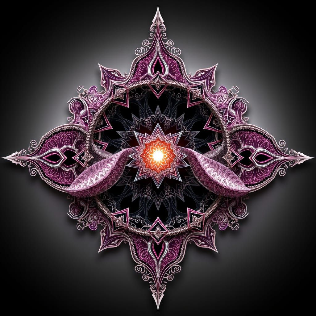 Abstract 3D Fractal Design in 4K