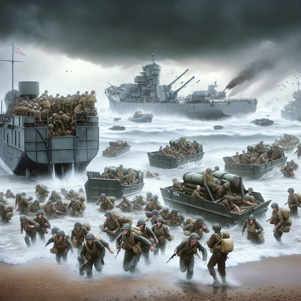 D-Day Landings: A Tumultuous Scene of World War II