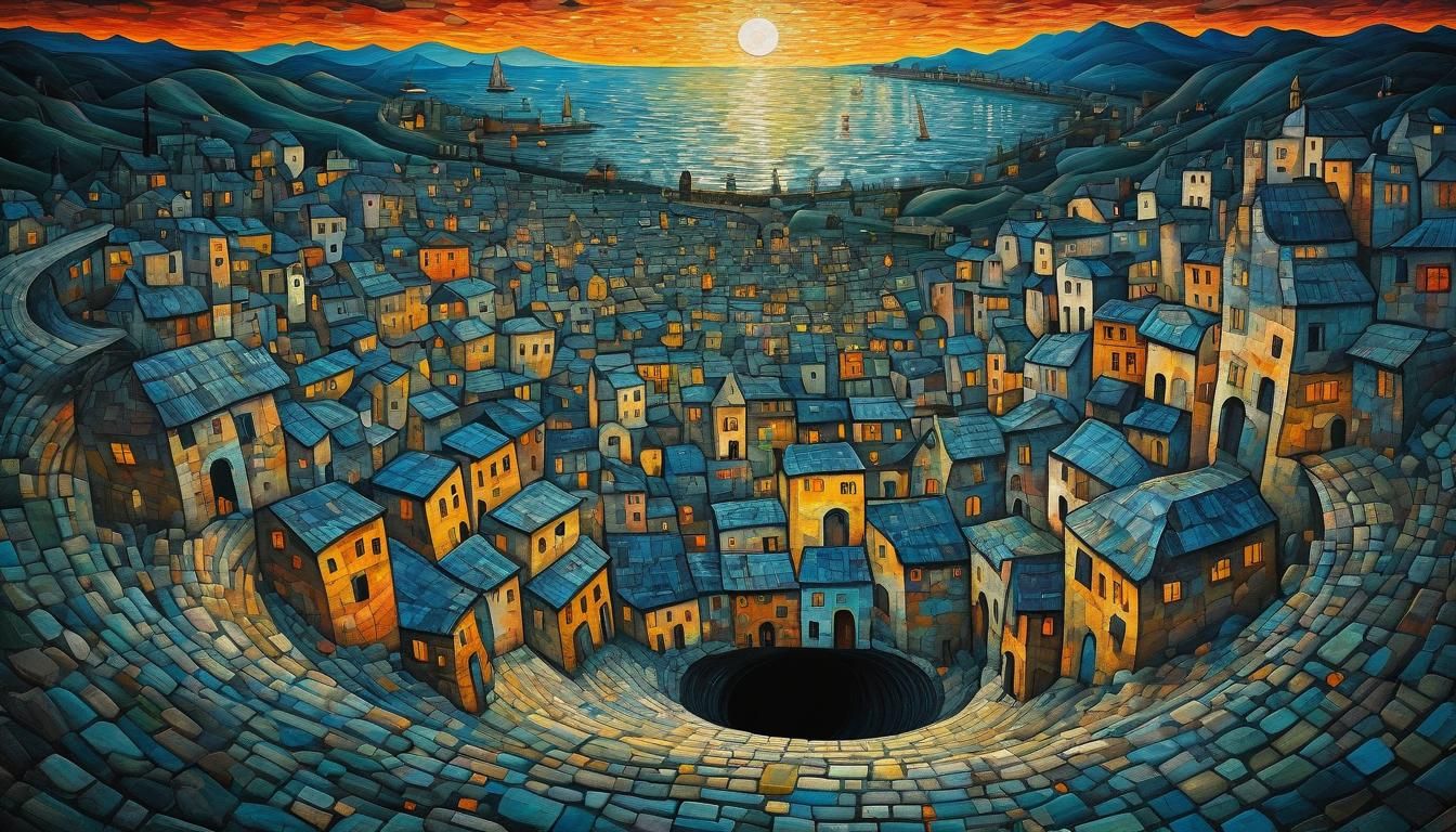 Optical Illusion Street Art Inspired by Klimt and Picasso