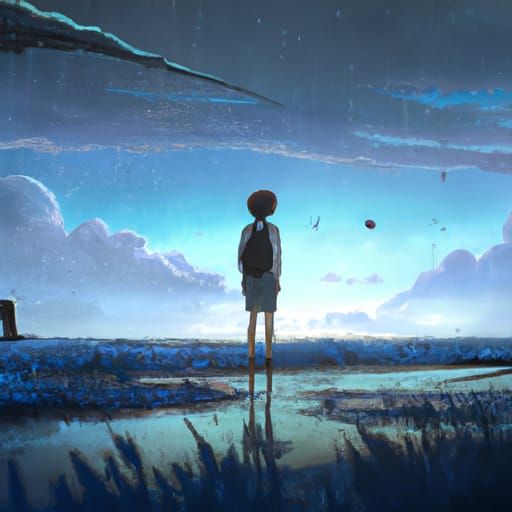 Anime Key Visual in Ghibli Style