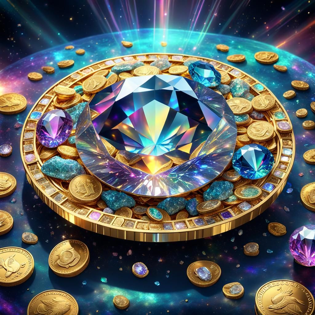 Crystal Treasure in Holographic Cosmic Illustration