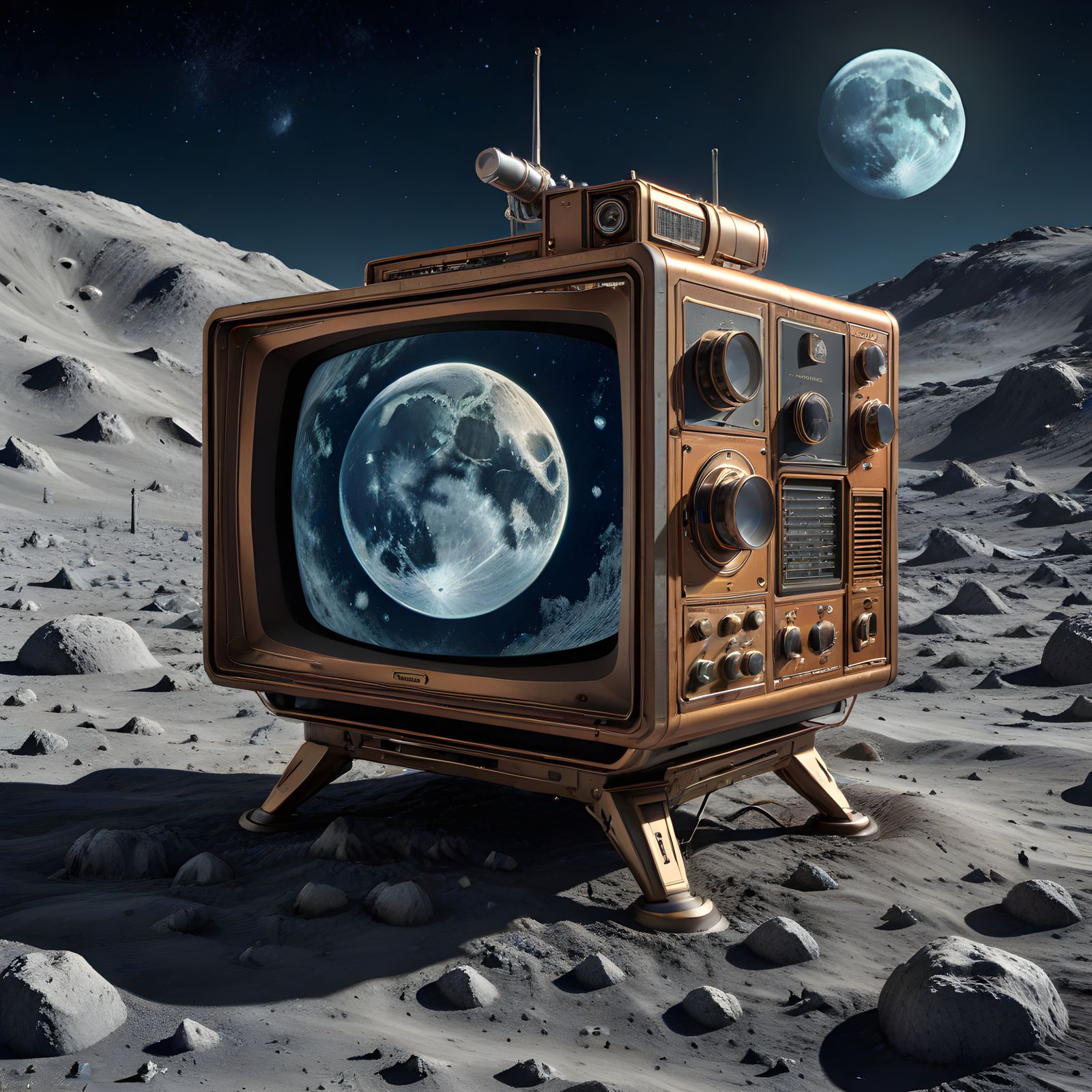 Ethereal Moonlit Scene in Psychedelic Heidelberg Style