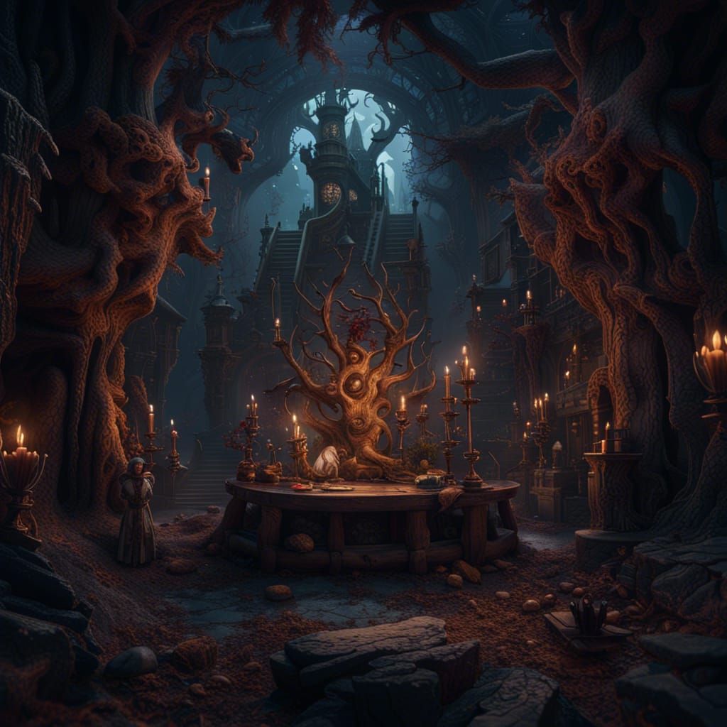 Fantastical Discovery of Witchcraft: Detailed Matte Painting