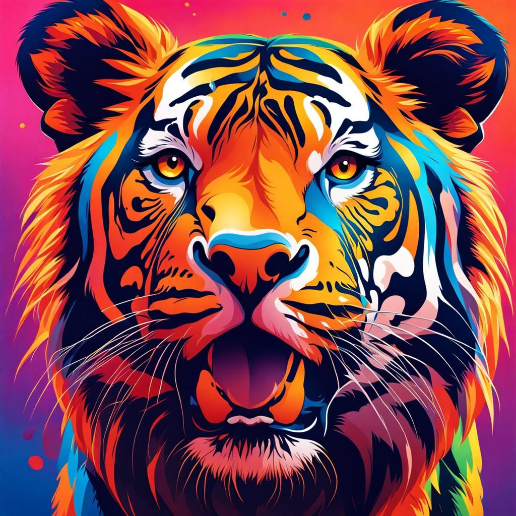 Hyperrealistic Cute Animals in Splash Art Style