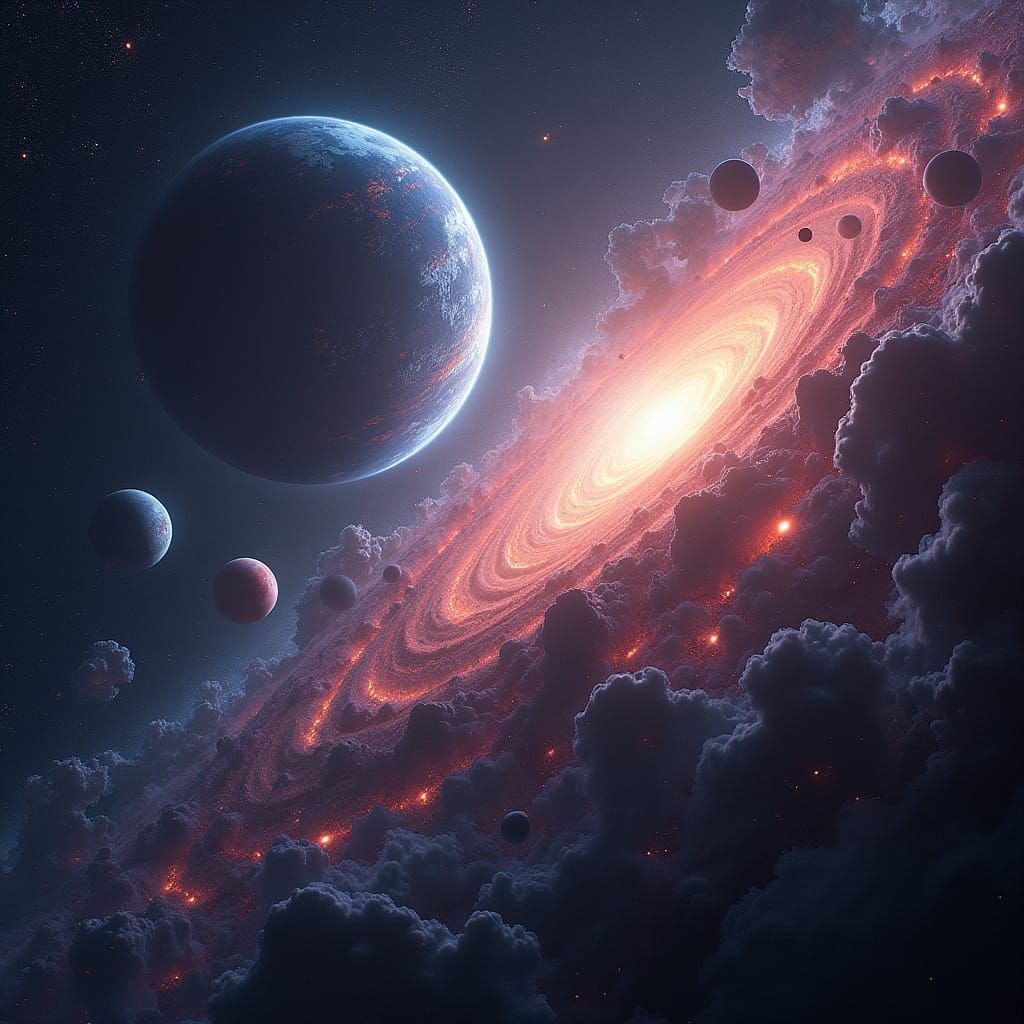 Majestic Galaxy of Nebulae and Stars