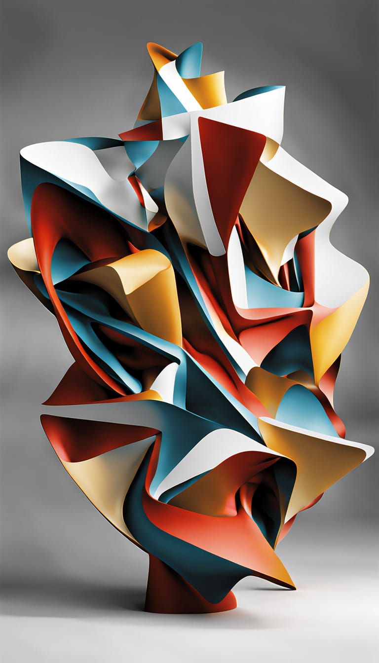 Vorticism Sculpture: AI in the Workplace