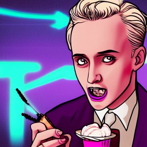 Draco Malfoy Crying and Eating Ice Cream