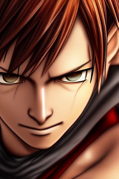 Photorealistic Portrait of Natsu Dragneel in Unreal Engine