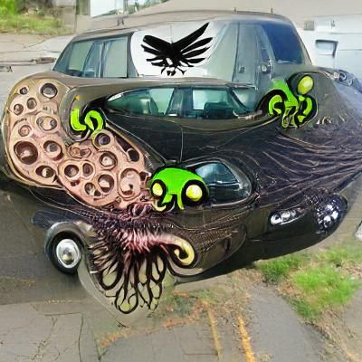 Lovecraftian Butterfly Transforms into Car