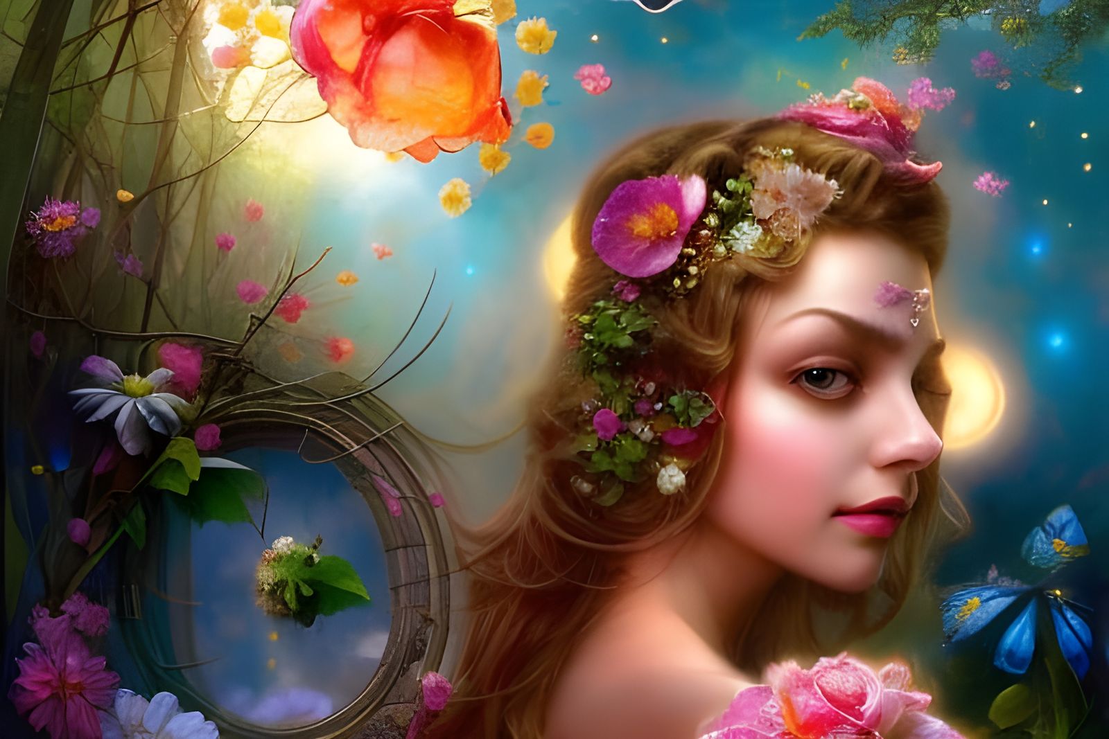 Floral Power: Hyper-Detailed Movie Poster in Unreal Engine