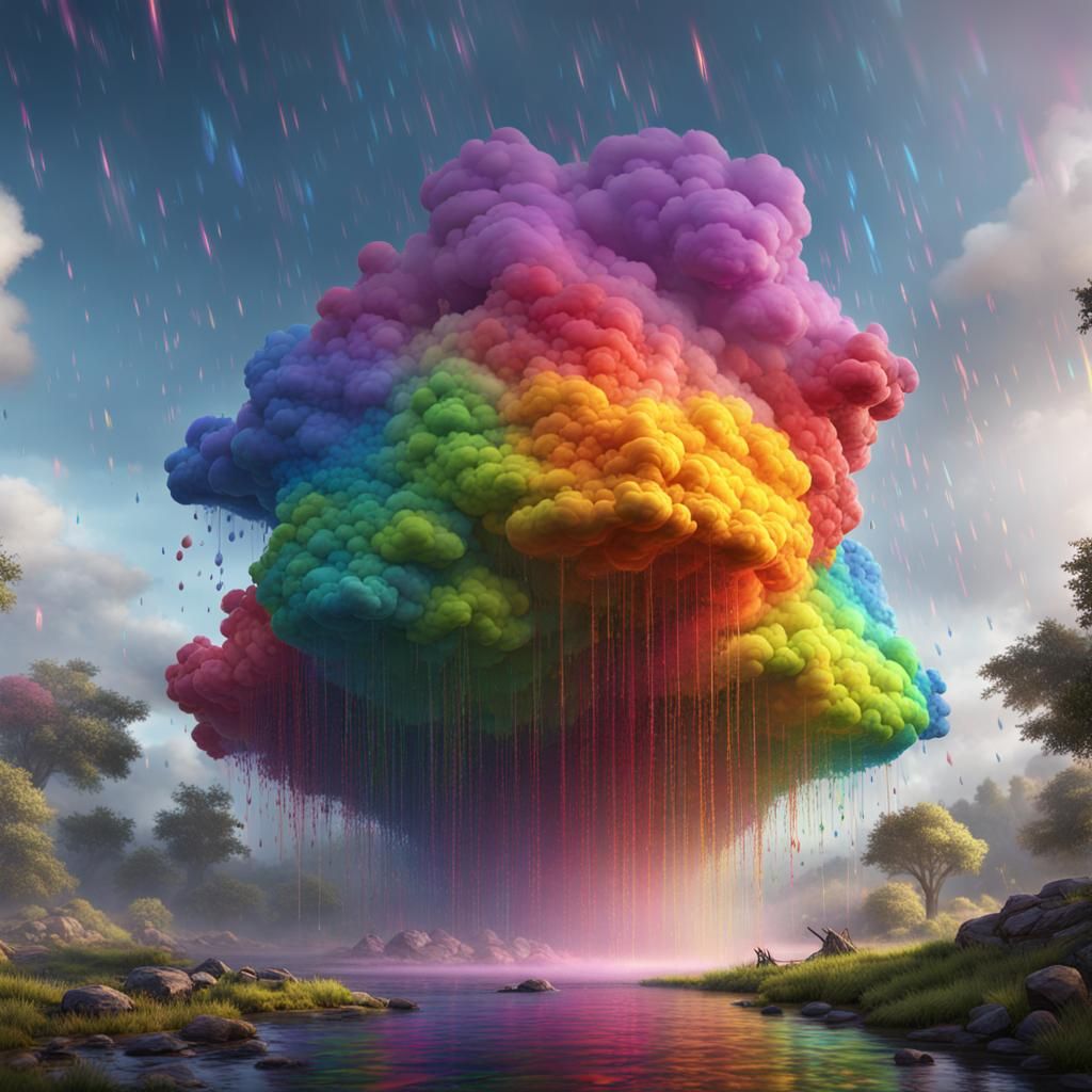Moving Rainbow Raining Colors on Artstation
