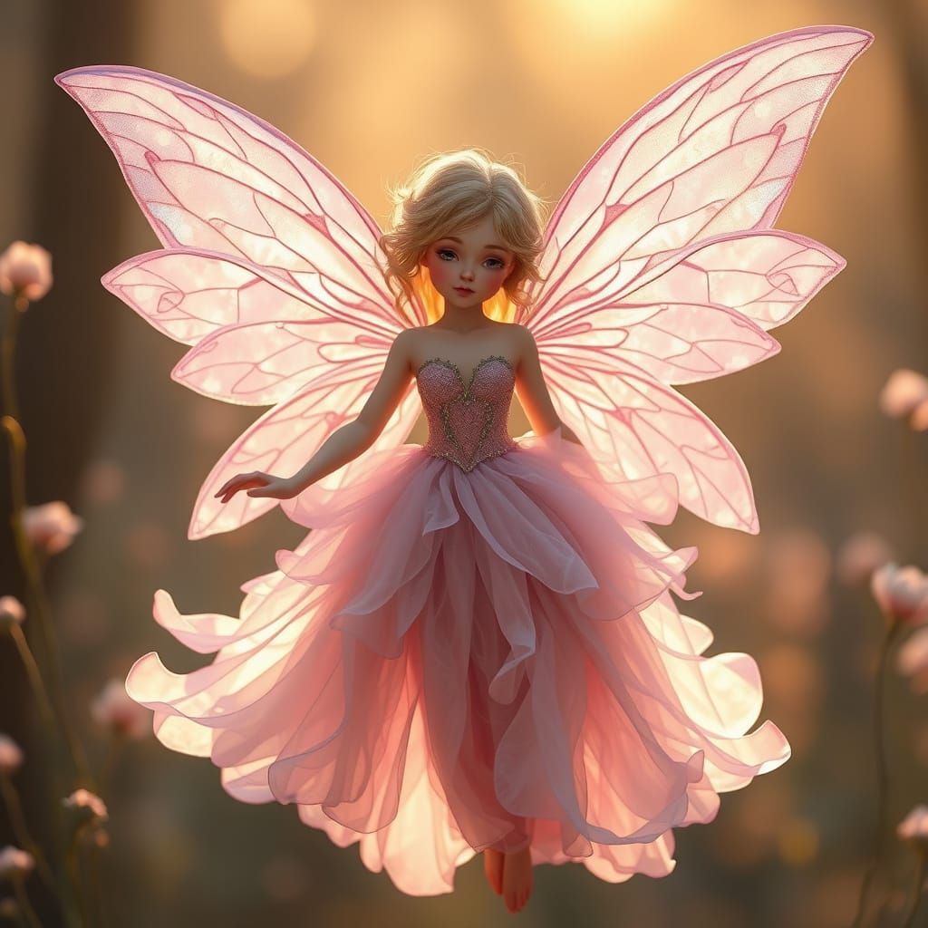 Whimsical Fairy in Pastel Hues