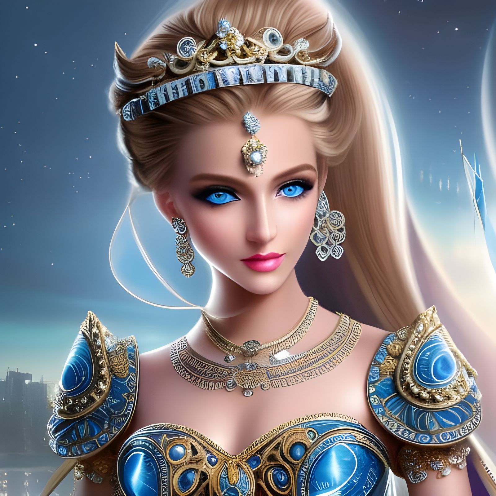 Futuristic Princess with Mesmerizing Beauty