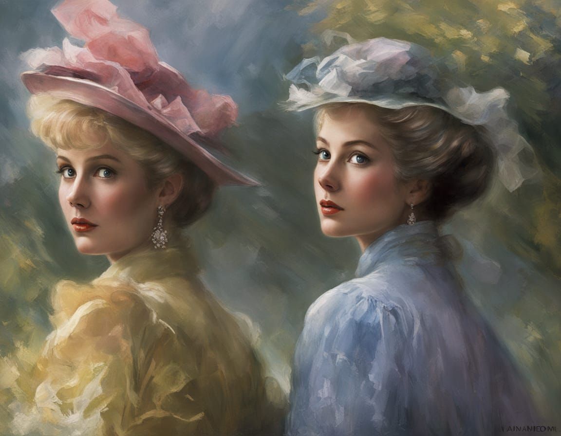 Shirley Jones 1956 Movie Poster Portrait in Chalk and Impast...