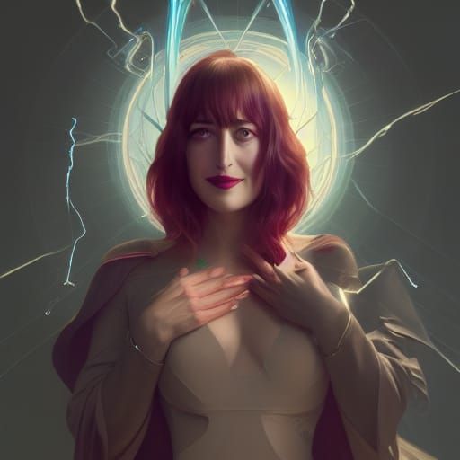 Madame Web Portrait in Hyperdetailed Digital Art Style