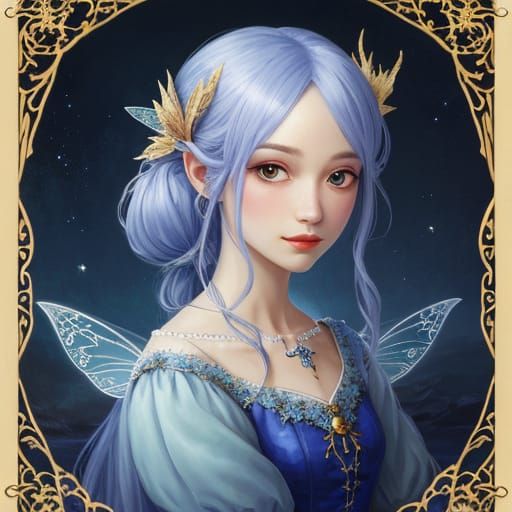 Whimsical Sunset Fantasy Creature Portrait