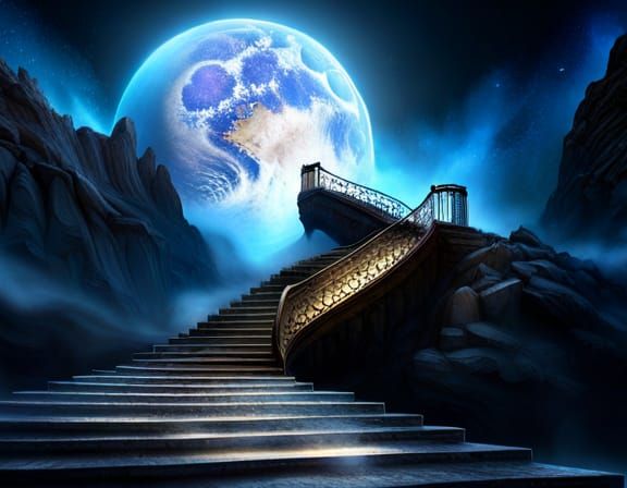 Stairway to the Universe: A Digital Painting