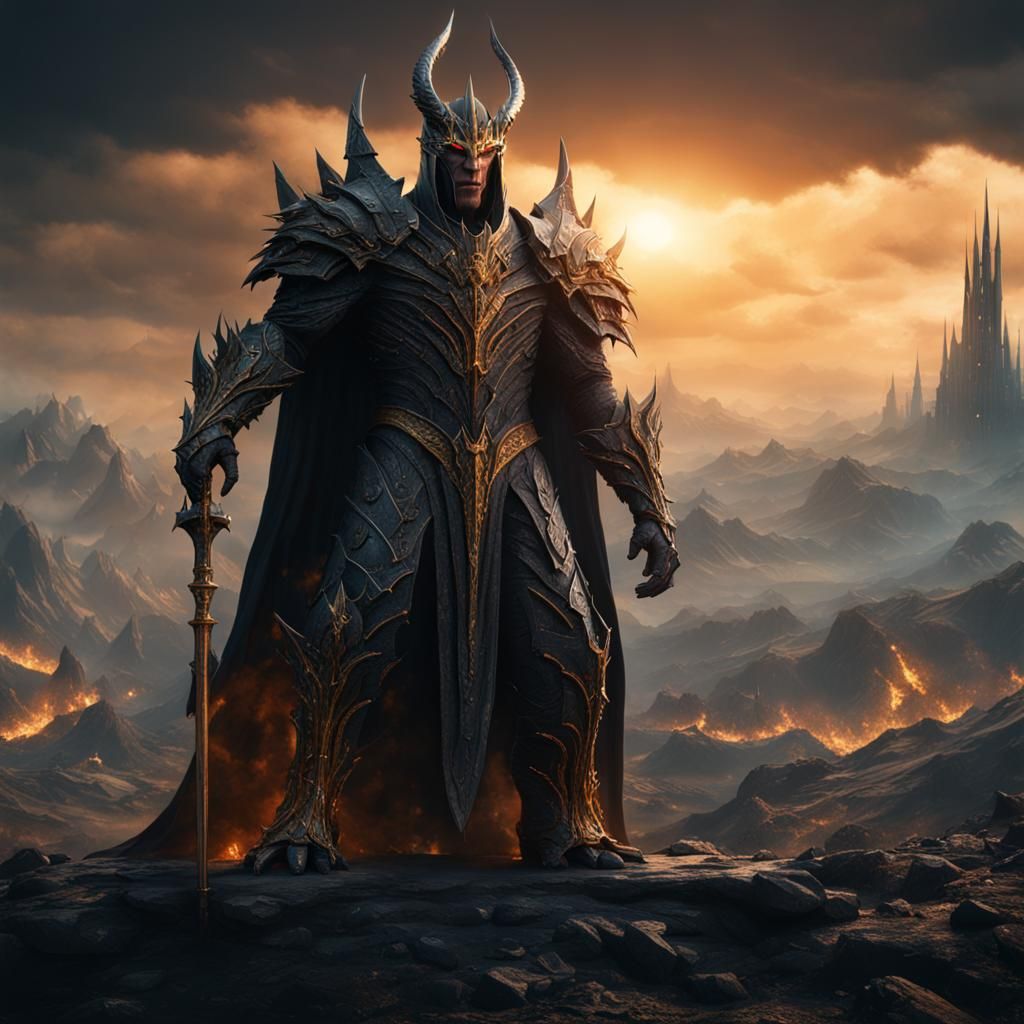 Sauron Without Helmet: Detailed Matte Painting
