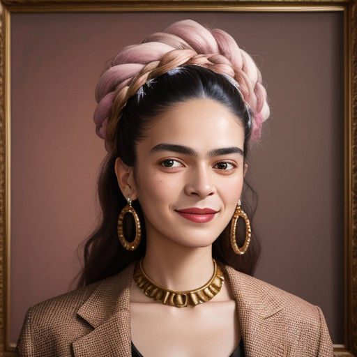 Young Fauvist Lady in Vibrant Earth Tones