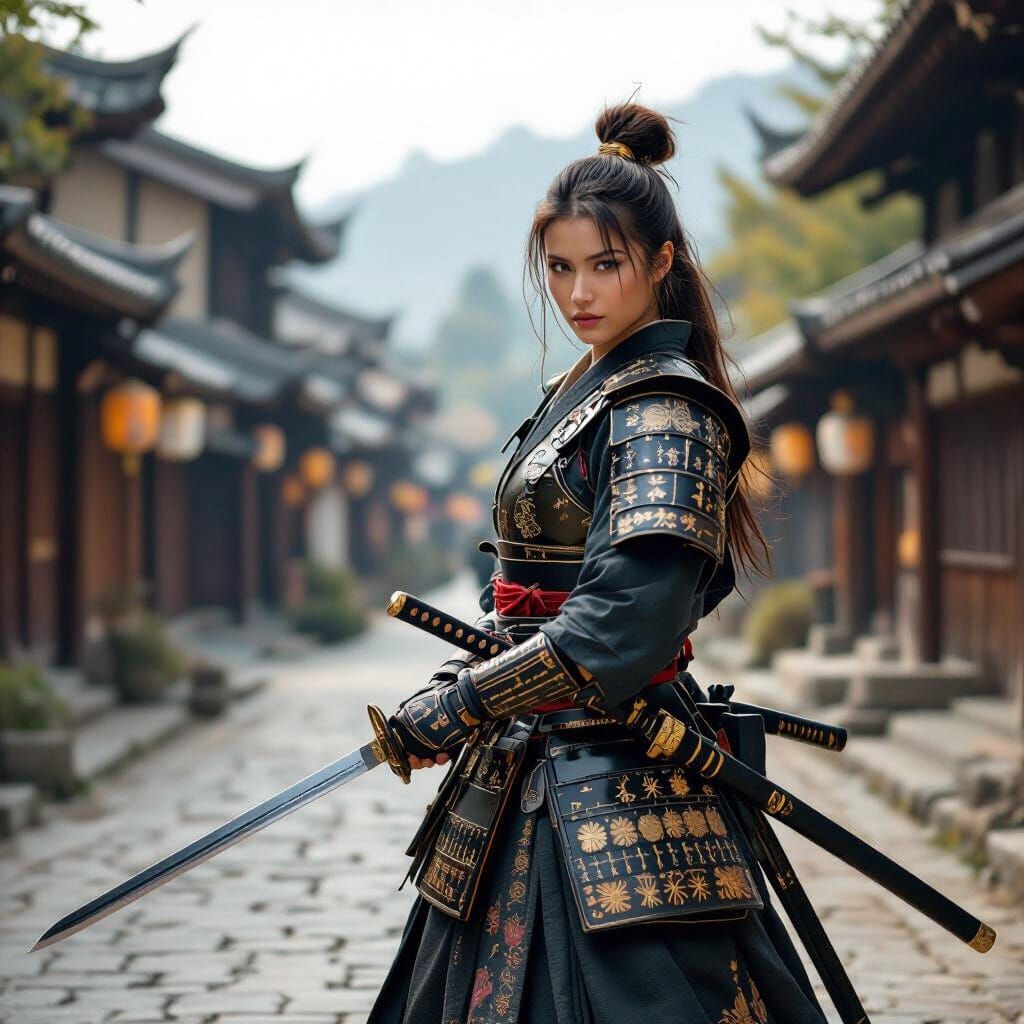 Beautiful Samurai Warrior Woman