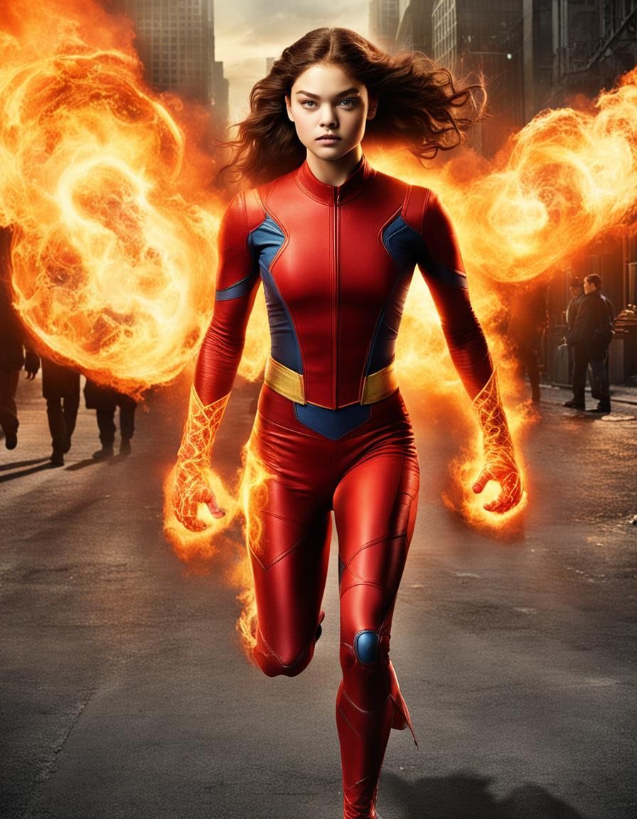 The Human Torch: Odeya Rush as Marvel Superhero